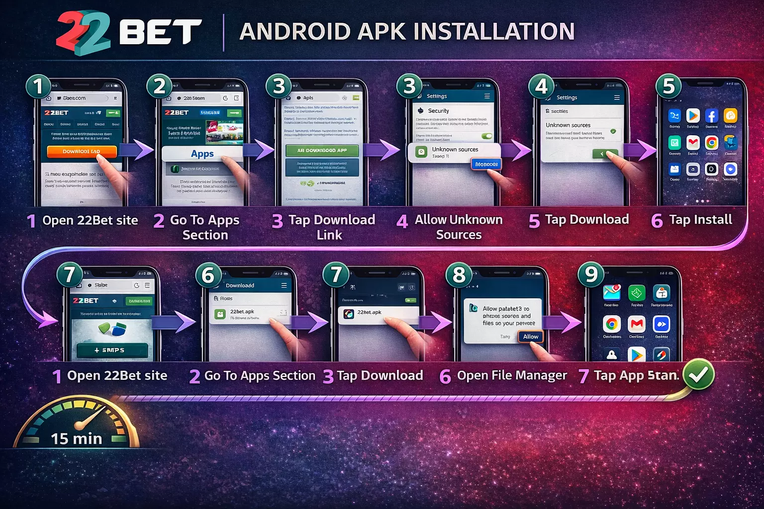 22Bet Android Setup Procedure